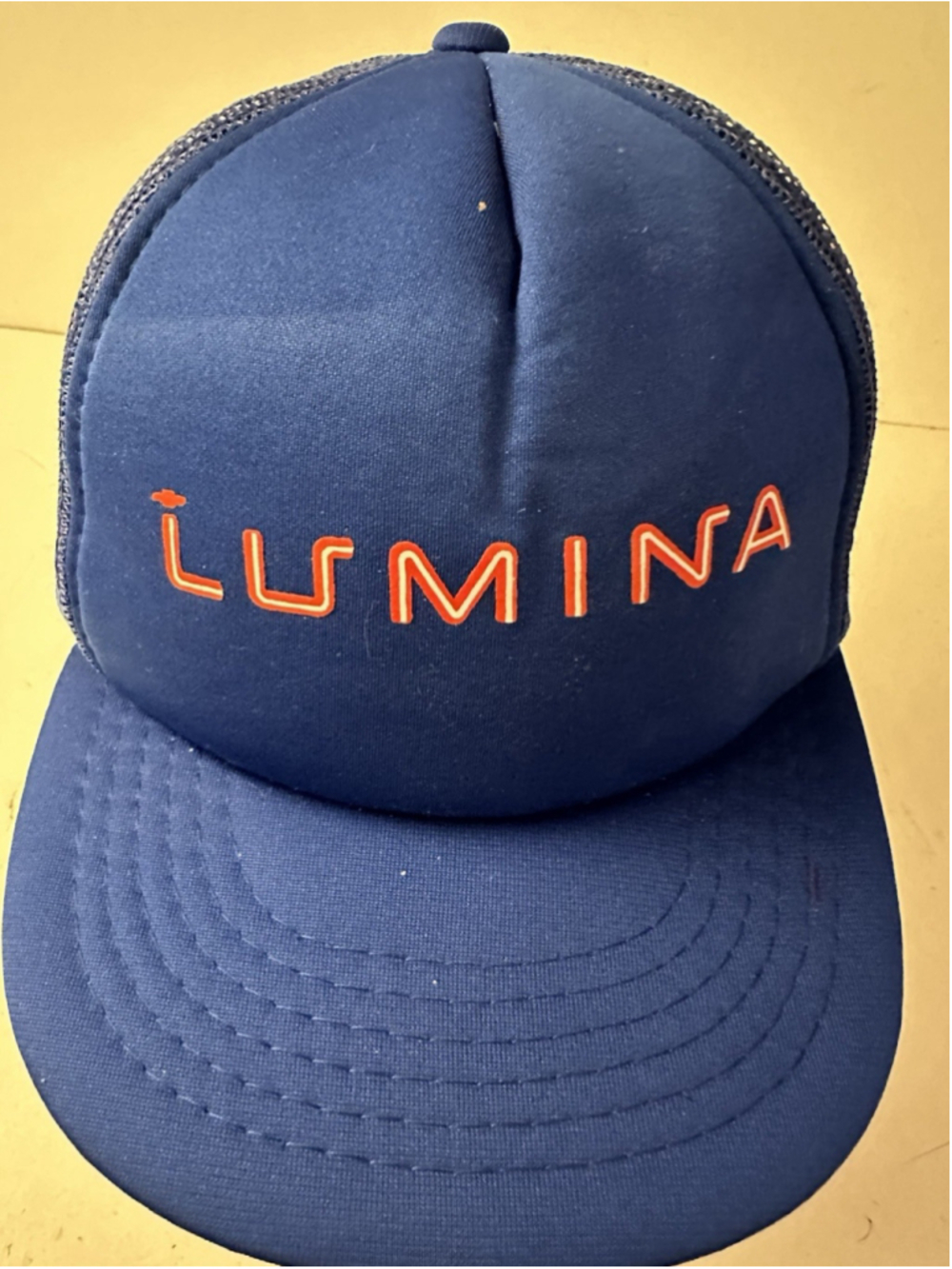 Vintage Chevrolet Lumina Chevy Promo Foam Trucker Hat Navy Blue Made In Canada